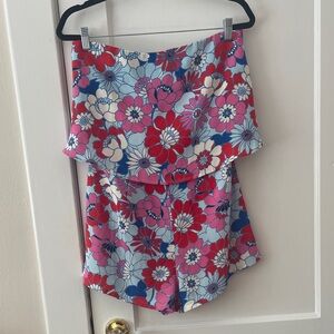 Sugarlips Red and Blue Floral Romper